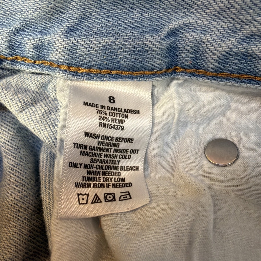 AERO Jeans Womens  8 90s SuperHigh Rise Straight Button FlyDenim Pants Light 223 - Picture 9 of 9